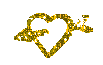 Heart - Gold glitter heart