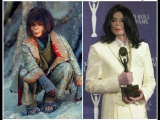 MICHEAL V/S MONKEY! - THIS IMAGE SHOW MANY SIMILARITY B/W FAMOUS SINGER MICHEAL JACKSON & A MONKEY!