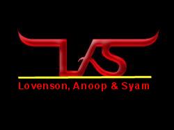 Lovenson, Anoop & Syam logo reworked by Lauri Jean - This image was saved from myLot website and reworked in Paint Shop Pro to illustrate a simple way to improve the logo in repsonse to a post to give feedback on a logo.