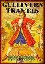 Gulliver and Lilliputins - Book Cover of Gulliver's Travels Gulliver and Lilliputins - Book Cover of Gulliver's Travels