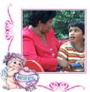 Giving Advice - Shows an older lady talking to a young boy.