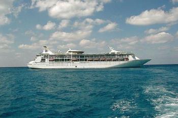A cruise ship - a cruise ship