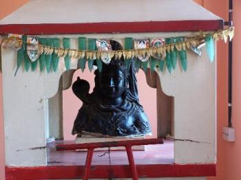 Bust of Lord Shiva at a temple in Mysore, India - Photographed at a temple in Mysore