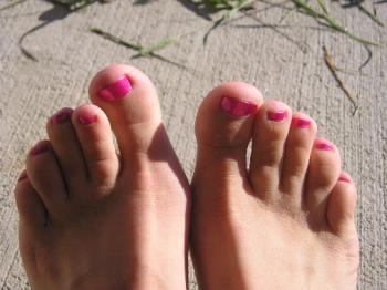 Painted Toes - My toes earlier this summer