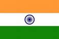 Indian Flag - The Indian flag, tricoloured with a chakra (wheel) in the centre. Each colour stands for the various religions.