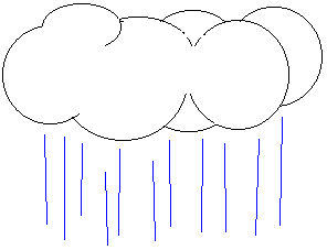 rain, rain, go away... - simple line drawing of a raincloud.