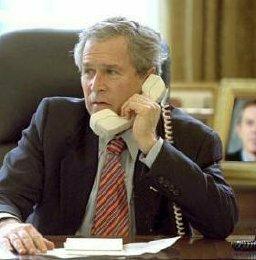 Bush on the phone - Bush on the phone