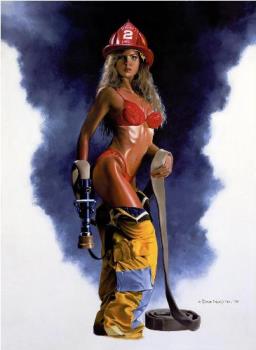Firefighter - A lady firefighter wallpaper