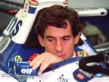 Aryton Senna - Photof of Aryton Senna seated in his race care
