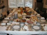 Thanksgiving Table - Picture of a large thanksgiving table all set and ready to go.