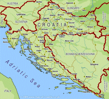 Croatia - Map of Croatia