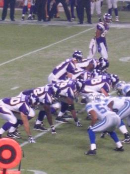 Vikings - MN Vikings on Offense at the Detroit game in 2006