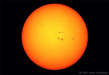the sun - the sun&#039;s pic through an orange filter
