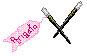 Pixellized chopsticks - I made these for Gaia online a long time ago..  