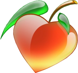 Apple heart - Apple love heart