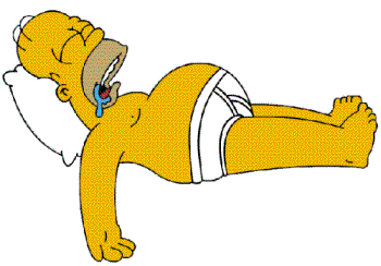 homer simpson sleeping - homer simpson sleeping on the sofa, dreaming about beer and donuts !