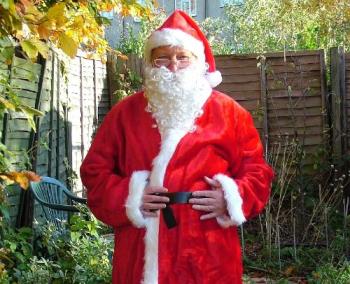 Father Christmas in my garden - The spirit of Christmas