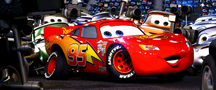 Cars the movie - A still shot of Lightning McQueen