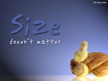 size doesn&#039;t matter - indeed size is not an important isue in real life