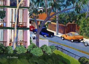 View from My Window - This was a painting I did from real life in 2006.  It&#039;s a view from my diningroom window.