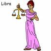 Libra zodiac sign - Lady carrying the Scale