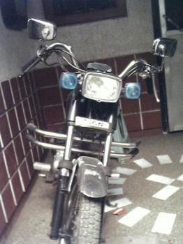 Motorcycle - This is my motorcycle. my motorbike name is Gign. I love my motorbike.