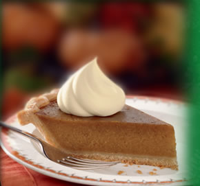 Cool Whip on Pumpkin Pie - I always put more than that little smidge!!! Get a big spoon and just smack it on!!!