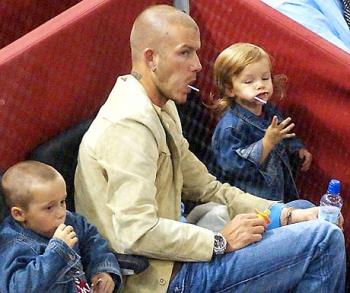 David Beckham and  - His children