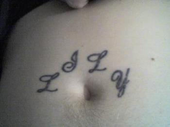 hubbys tat - this is my hubbys tat of our daughter&#039;s name