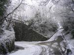 snowy bridge - we get ice and snow and so the bridge to the road can be quite picturesque and fun to play around in.