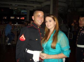 Alex and I at USMC Ball - Alex, my boyfriend, and I at the United States Marine Corps Birthday Ball at Seminole Hard Rock Cafe in Ft. Lauderdale, Florida. The USMC birthday is Nov. 10th. Its a really interesting story how the Marine Corp was born: you should look it up!