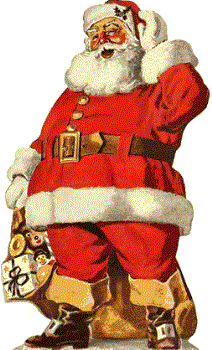 santa - its an old photo on my card send by one of my uncle long time ago