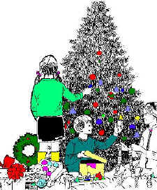 Christmas - Christmas Tree and Children