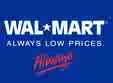 wal mart logo - the typical blue of the wal mart sign that graces about every town in US