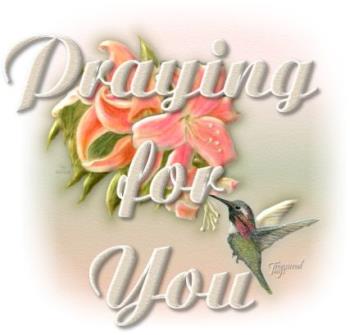 Praying for you - Flowers and cross, praying for you