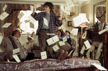 Harry Potter - Harry trying his best to catch his Hogwarts letter when they all come in from the fireplace!!!