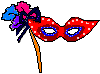 Mardi Gras Mask - It is very common for float riders in the parades to wear costumes and masks.