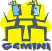 modern gemini - this gemini icon is the modern version of so many version of the dual nature of the Gemini