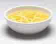 bowl of chicken noodle soup - steaming bowl of goodness with chicken and noodles and definitely garlic