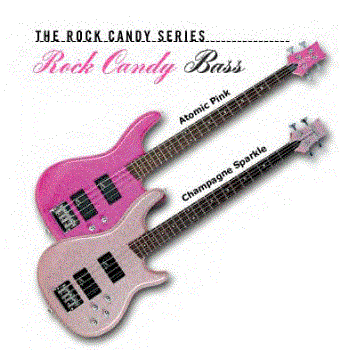 Daisy Rock pink bass guitar - I want this beautiful glittery pink Daisy Rock bass guitar!