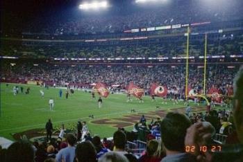 Redskins/Colts game Oct. 2002 - This is a picture of the Redskins taking the field at the game with the Colts on 10/27/02. It was a pretty good game.