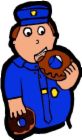 What a combo -- a cop and a donut :O) - I love this old joke.  Once when we were doing VBS, my husband and went dressed as donuts on the night the police were coming to talk to the kids.  