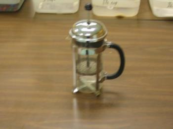french press - french press that I keep in my classroom.