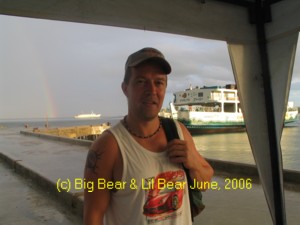 Rainbow, Ferry, Bigbear, Boracay - On my way to Boracay after voyaging on a ferry through a rainy night from Iloilo. 
