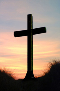Christian Cross - A cross at sunrise