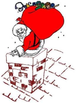 Santa on the Chimney - santa will be here on Christmas eve. Whew! I just have to open the door so that he doesn&#039;t have to sneak in by the chimney. 