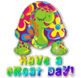 great day - an image of a tie die turtle wishing a great day