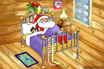 Merry Christmas - Merry christmas sleeping santa