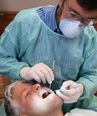 Dentist - A picture of a dentist at work.