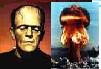   no dark angels in the world? - frankenstein monster and an atomic bomb explosion